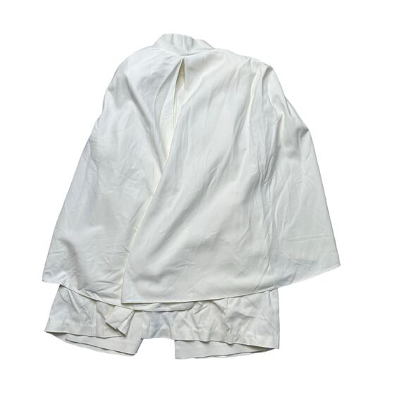 Mi Jong Lee Designer Off White Sleeveless Top With Attached Cape 10 - Picture 6 of 6